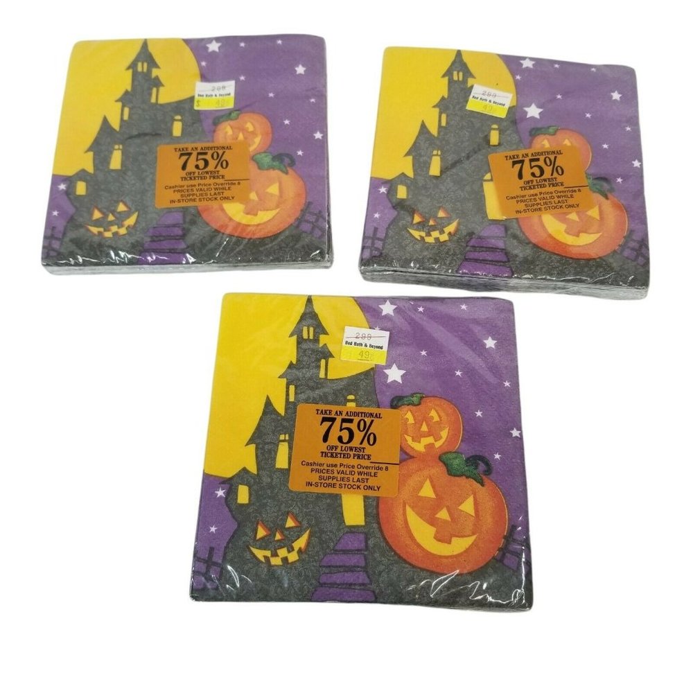 Haunting Pumpkins Halloween Party Napkins Luncheon
